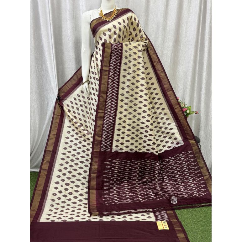PASKILWS5Y10XEDC15- light weight Ikat silk saree