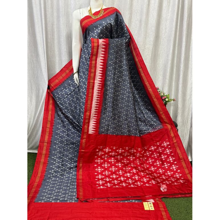 PASKILWS5Y10XEDC17- light weight Ikat silk saree