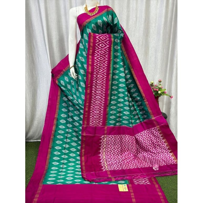 PASKILWS5Y10XEDC19- light weight Ikat silk saree
