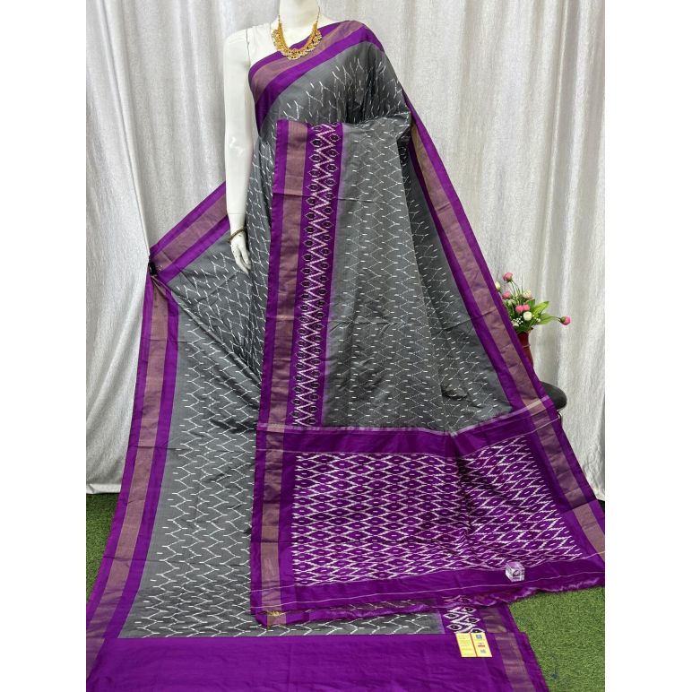 PASKILWS5Y10XEDC23- light weight Ikat silk saree