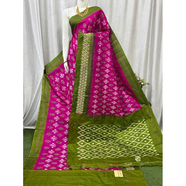 PASKILWS5Y10XEDC24- light weight Ikat silk saree