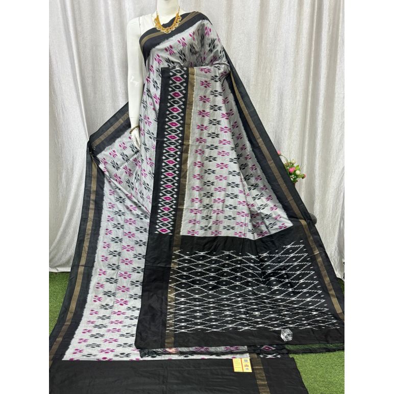 PASKILWS5Y10XEDC35- light weight Ikat silk saree