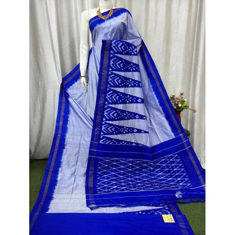 PASKILWS5Y10XEDC40- light weight Ikat silk saree
