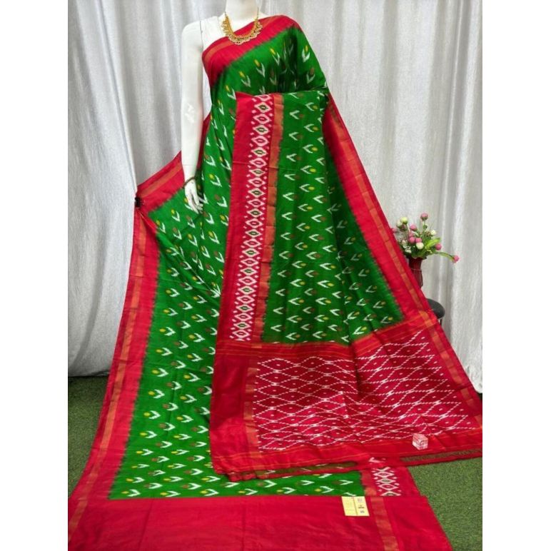 PASKILWS5Y10XEDC42- light weight Ikat silk saree