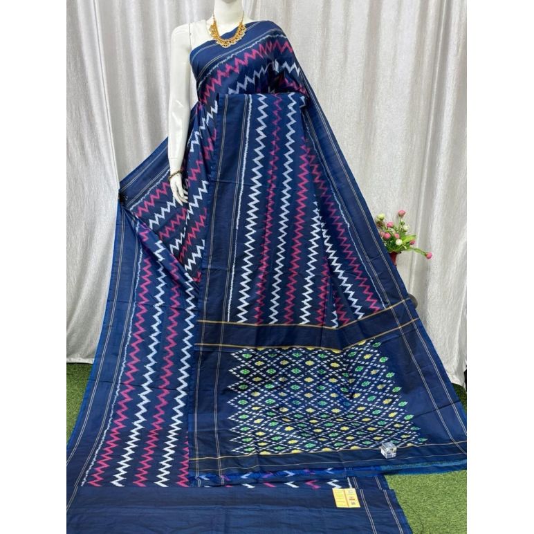 PASKILWS5Y10XEDC49- light weight Ikat silk saree