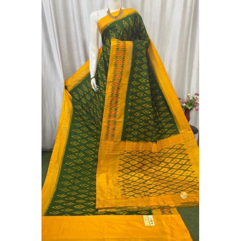 PASKILWS5Y10XEDC56- light weight Ikat silk saree