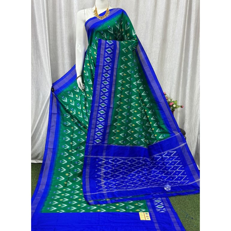 PASKILWS5Y10XEDC57- light weight Ikat silk saree