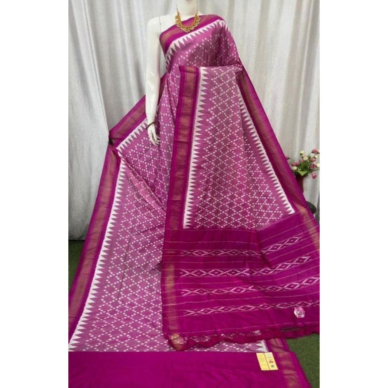 PASKILWS5Y10XEDC59- light weight Ikat silk saree