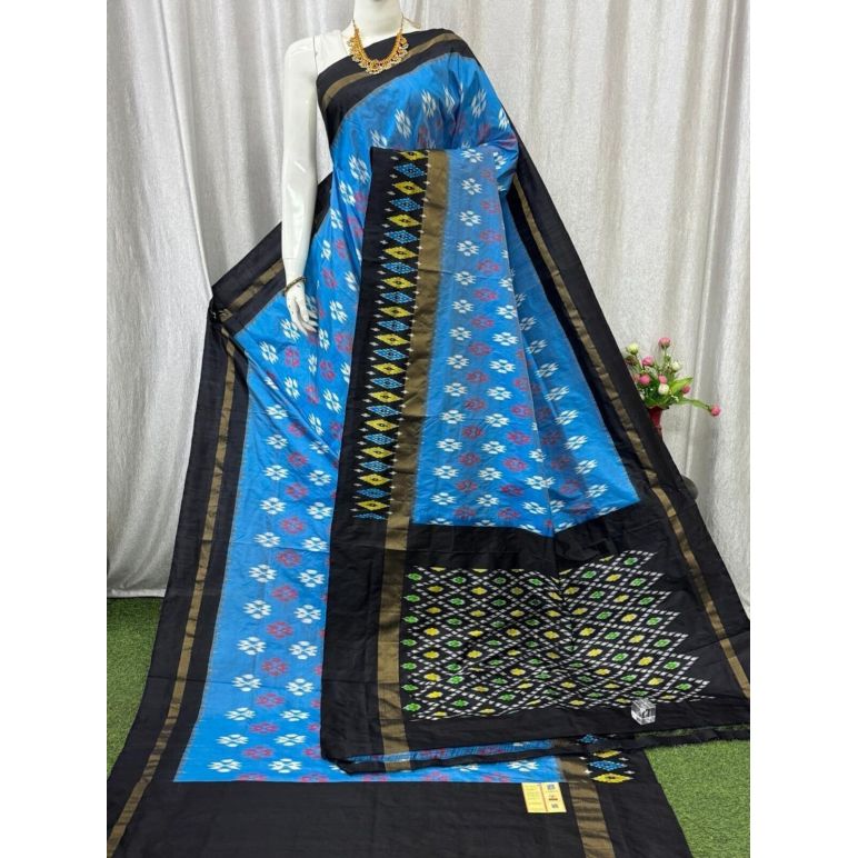 PASKILWS5Y10XEDC63- light weight Ikat silk saree