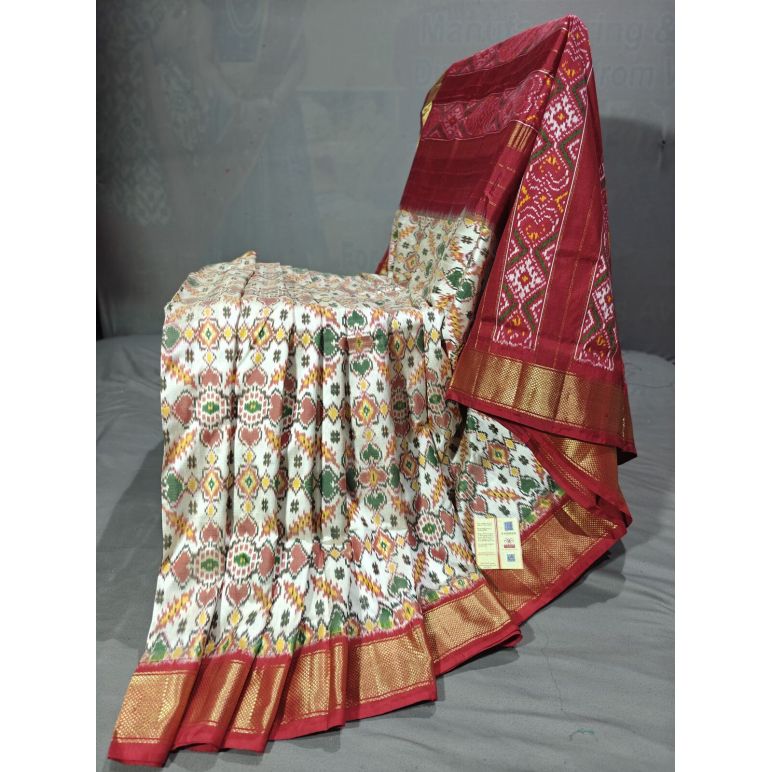 PGMRIDSS5Y09NICD01- Ikat silk saree