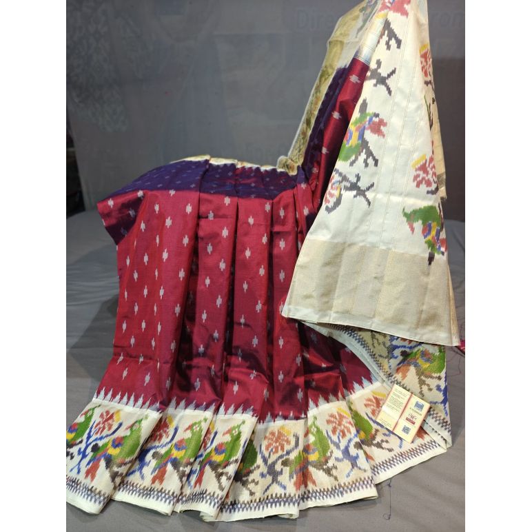 PGMRIDSS5Y09NICD02- Ikat silk saree