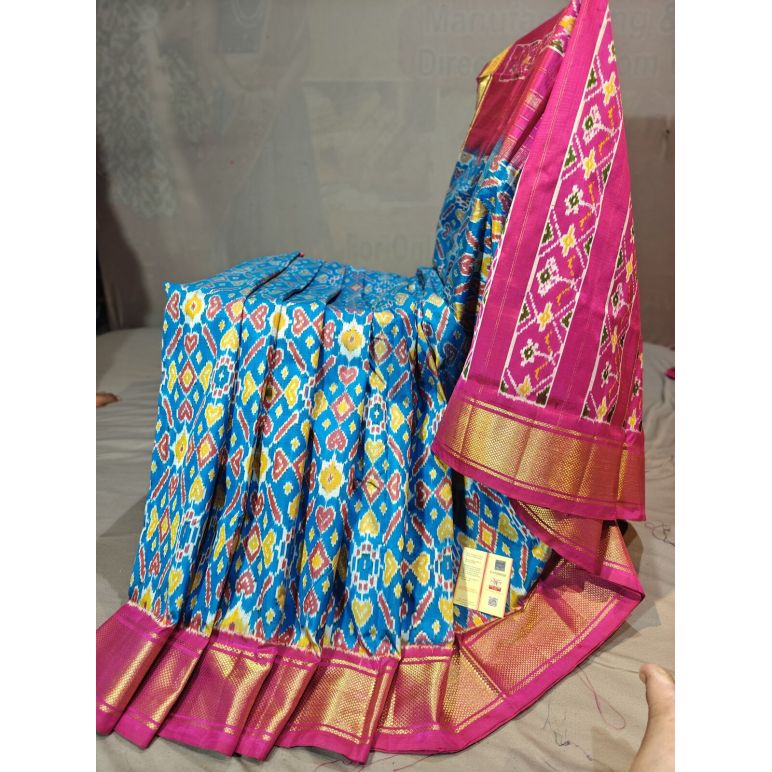PGMRIDSS5Y09NICD07- Ikat silk saree