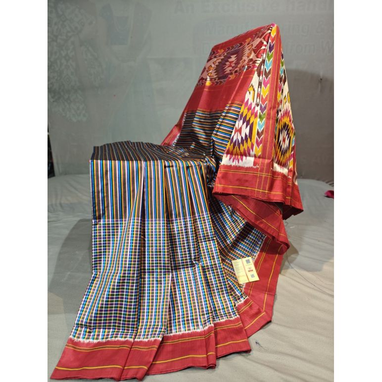 PGMRIDSS5Y09NICD14- Ikat silk saree
