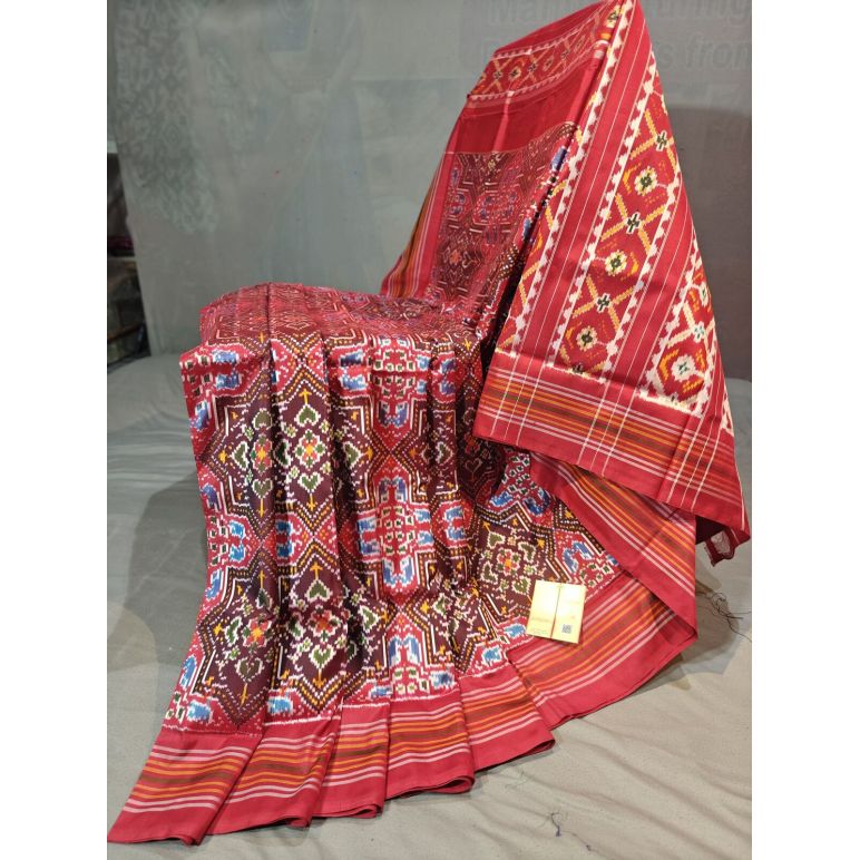 PGMRIDSS5Y09NICD15- Ikat silk saree