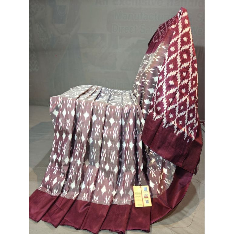 PGMRILWS5Y10SFCD07- light weight Ikat silk saree