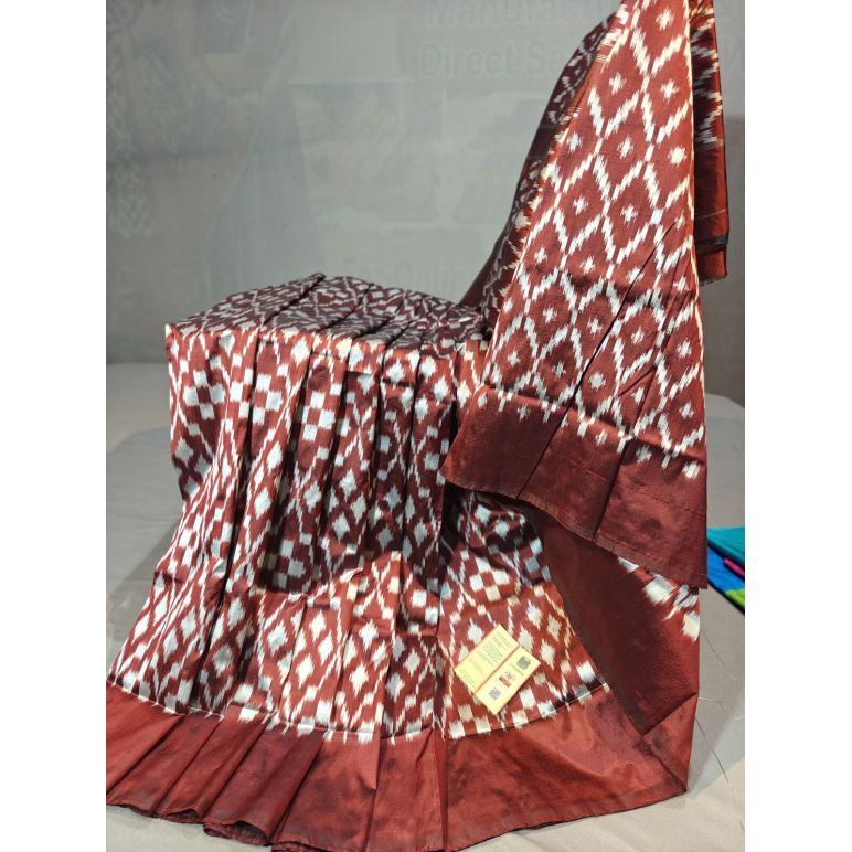 PGMRILWS5Y10SFCD15- light weight Ikat silk saree
