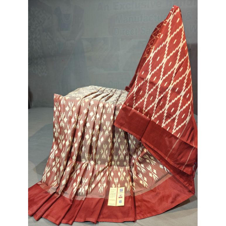 PGMRILWS5Y10SFCD16- light weight Ikat silk saree
