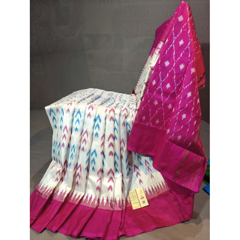 PGMRILWS5Y10SFCD17- light weight Ikat silk saree