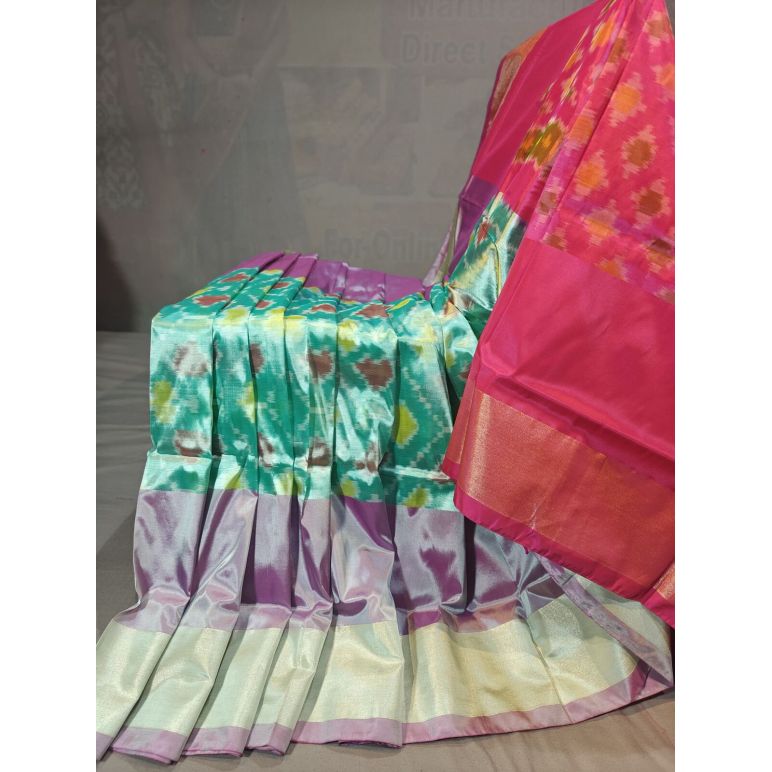 PGMRISSS5Y10ISDC04- Ikat soft silk saree