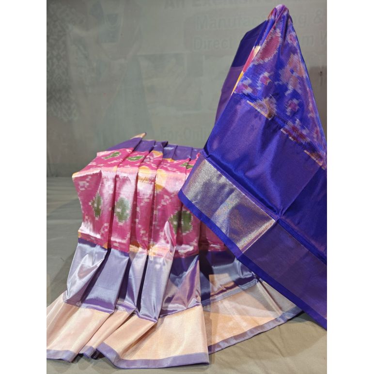 PGMRISSS5Y10ISDC08- Ikat soft silk saree