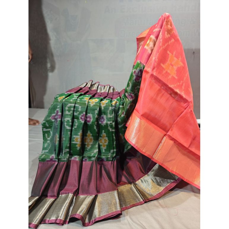 PGMRISSS5Y10ISDC11- Ikat soft silk saree
