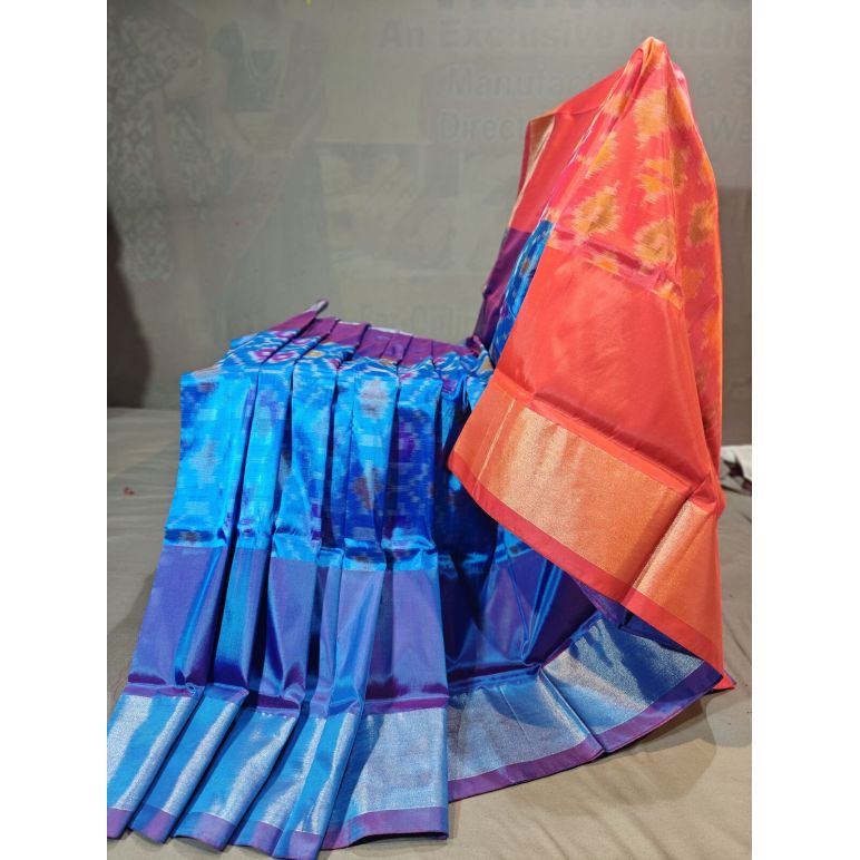 PGMRISSS5Y10ISDC17- Ikat soft silk saree