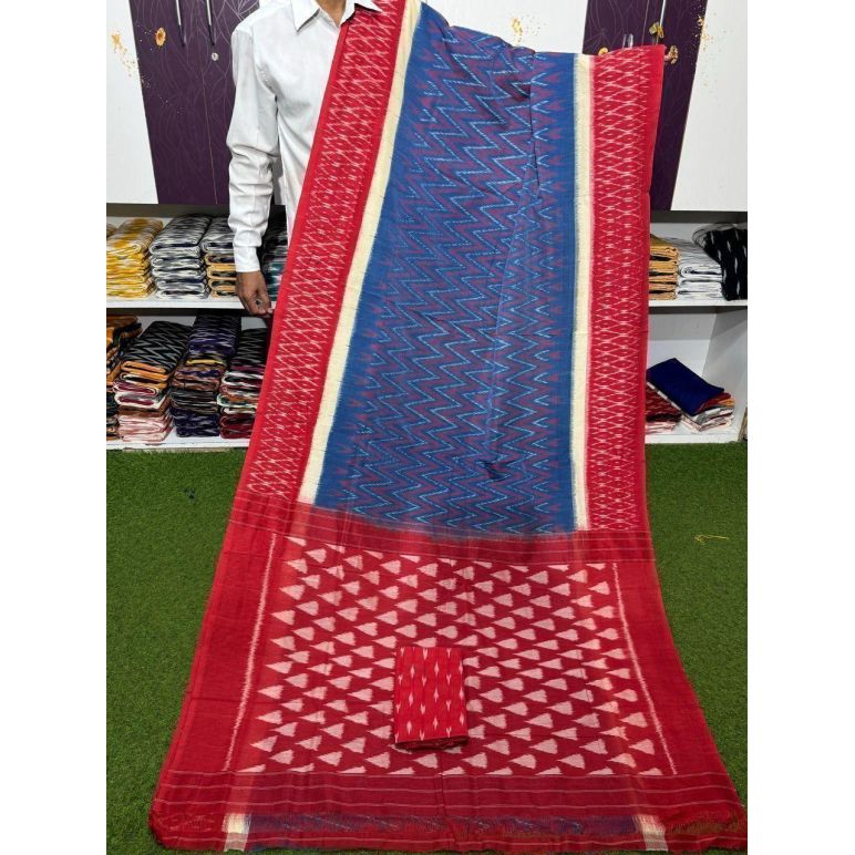 PSRGICTS5Y11INDC22- Ikat cotton saree
