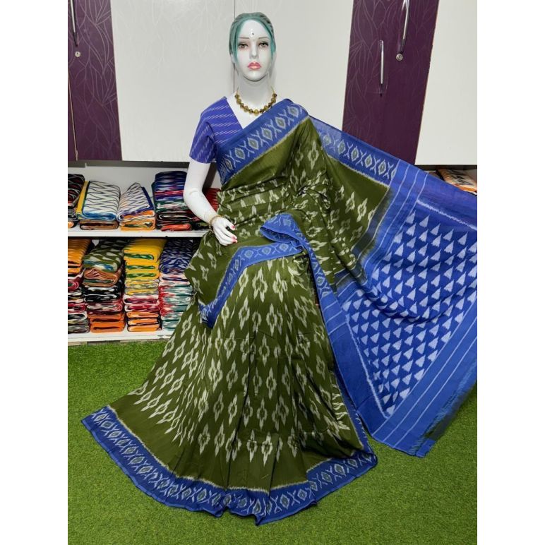 PSRGICTS5Y11INDC29- Ikat cotton saree