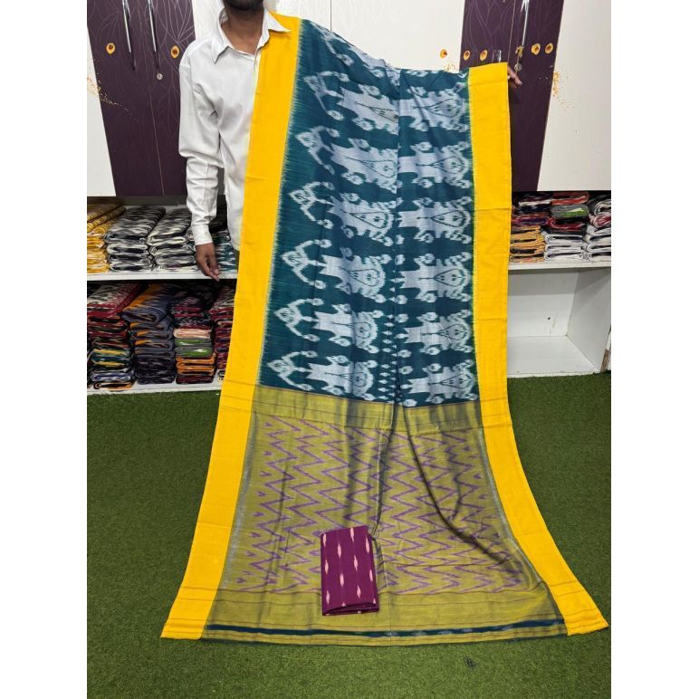 PSRGICTS5Y11INDC43- Ikat cotton saree