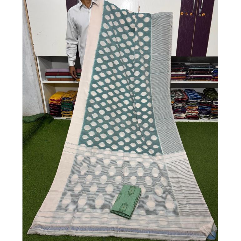PSRGICTS5Y11INDC55- Ikat cotton saree