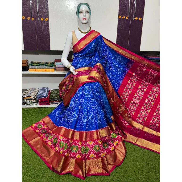 PSRGIDSS5Y09BBCD15- Ikat silk saree