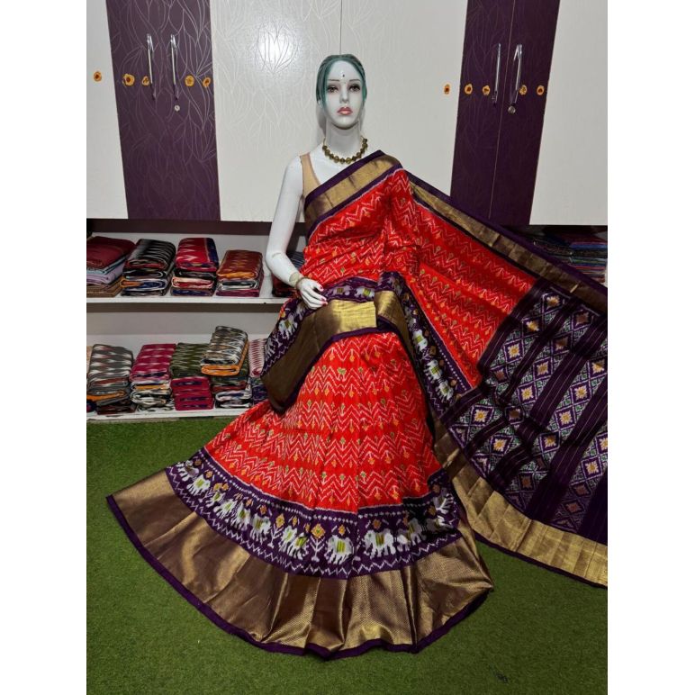 PSRGIDSS5Y09BBCD18- Ikat silk saree