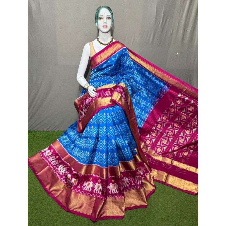 PSRGIDSS5Y09BBCD22- Ikat silk saree