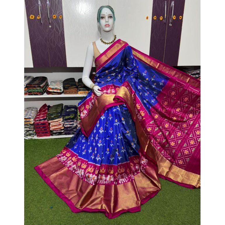 PSRGIDSS5Y09BBCD25- Ikat silk saree