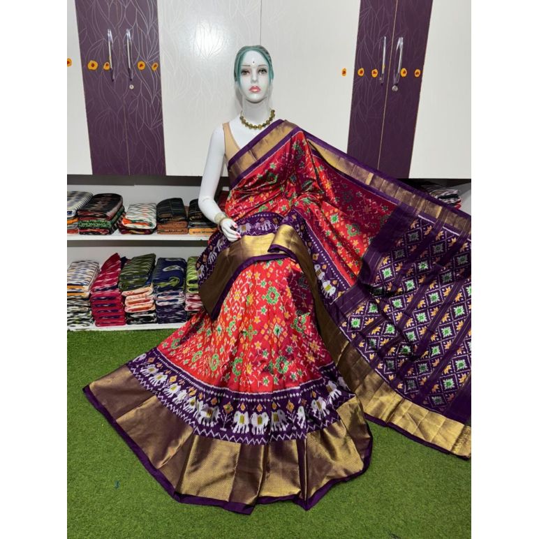 PSRGIDSS5Y09BBCD26- Ikat silk saree