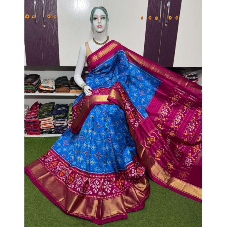 PSRGIDSS5Y09BBCD27- Ikat silk saree