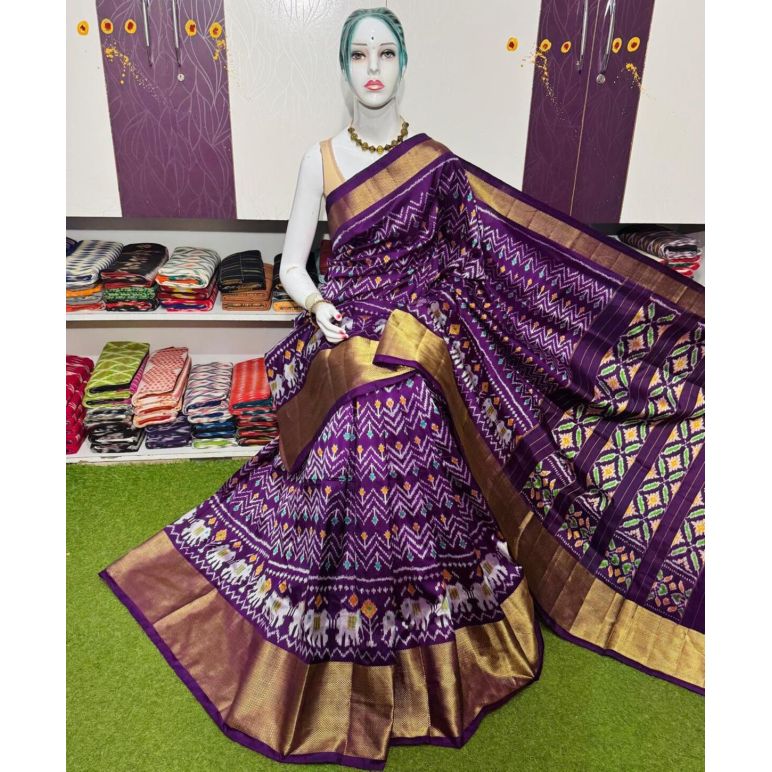PSRGIDSS5Y09BBCD29- Ikat silk saree