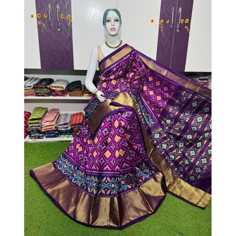 PSRGIDSS5Y09BBCD30- Ikat silk saree