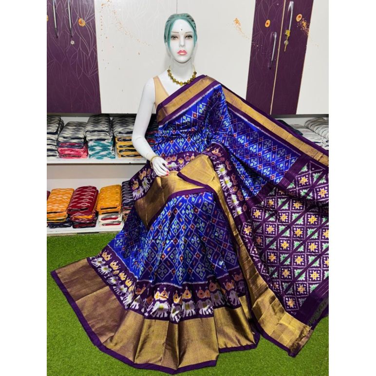 PSRGIDSS5Y09BBCD33- Ikat silk saree