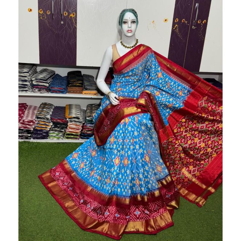 PSRGIDSS5Y09BBCD35- Ikat silk saree