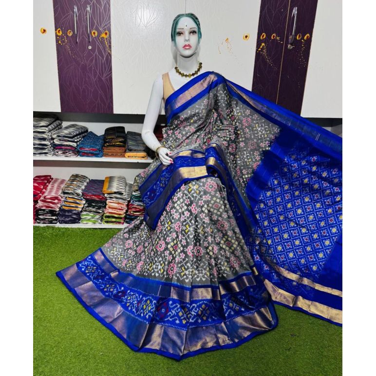 PSRGIDSS5Y09BBCD36- Ikat silk saree