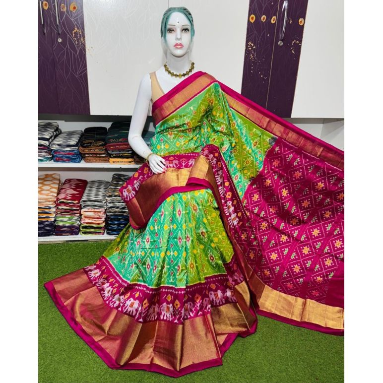 PSRGIDSS5Y09BBCD42- Ikat silk saree