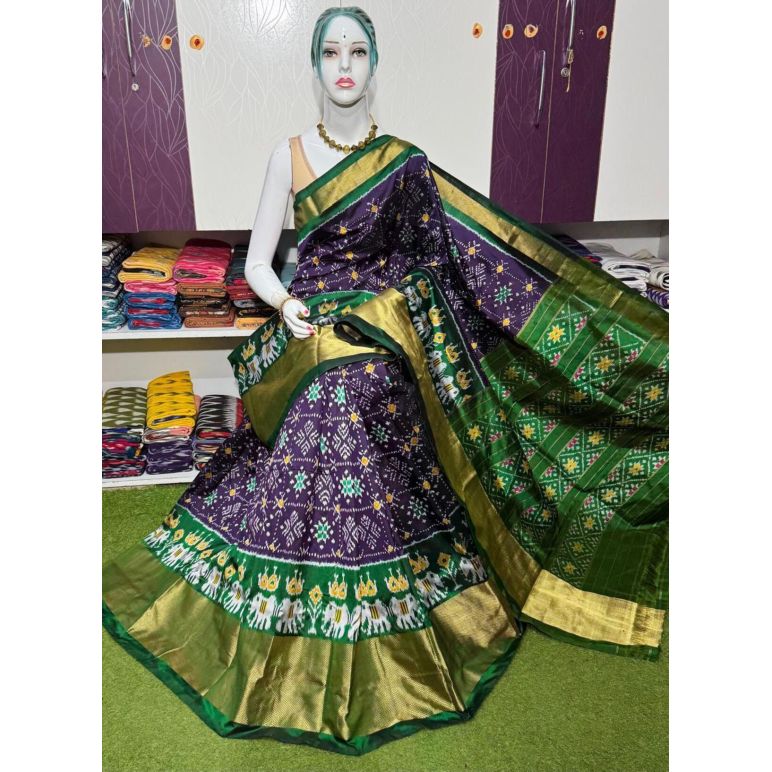 PSRGIDSS5Y09BBCD44- Ikat silk saree