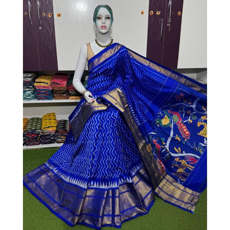 PSRGIDSS5Y09BBCD45- Ikat silk saree