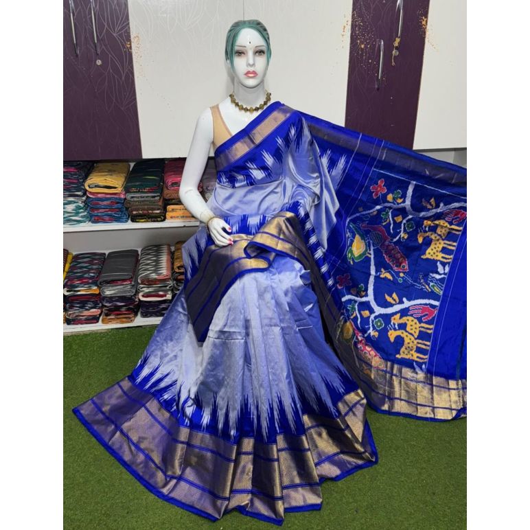 PSRGIDSS5Y09BBCD47- Ikat silk saree