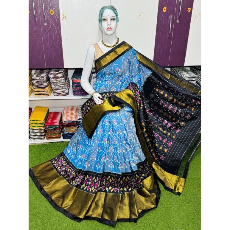 PSRGIDSS5Y09BBCD53- Ikat silk saree