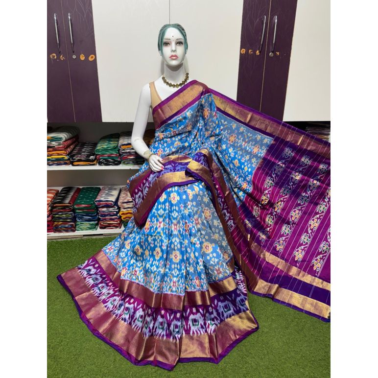 PSRGIDSS5Y09BBCD54- Ikat silk saree