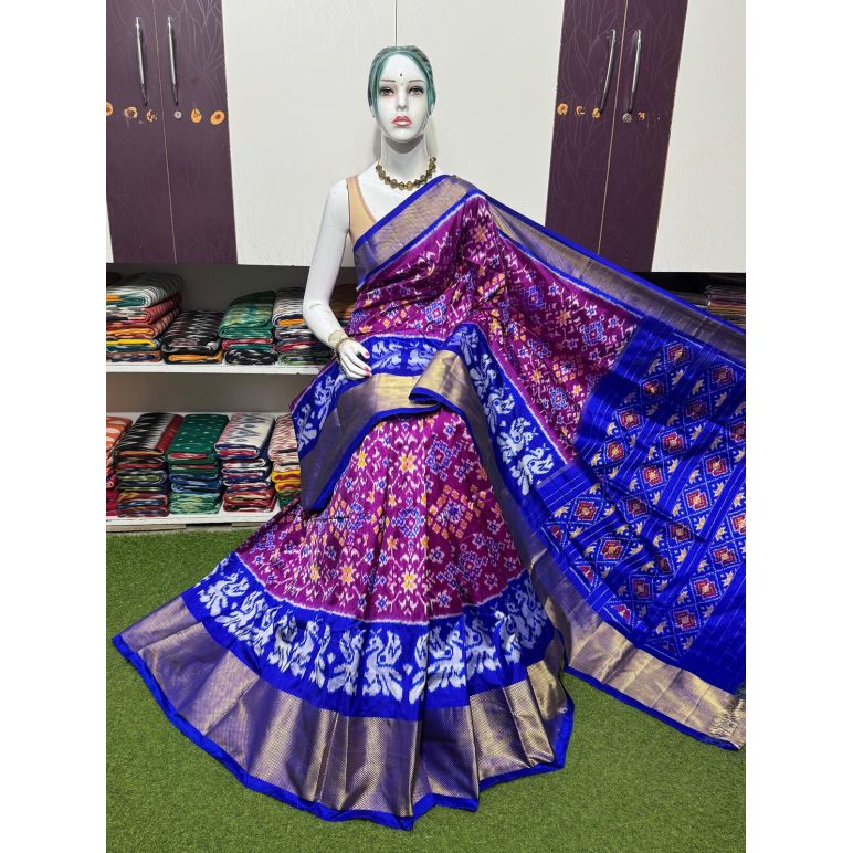 PSRGIDSS5Y09BBCD56- Ikat silk saree