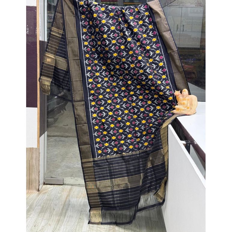 PSRGISDP5Y08ZNCD11- Ikat Silk dupatta