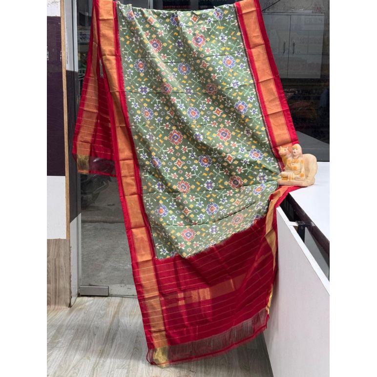 PSRGISDP5Y08ZNCD15- Ikat Silk dupatta